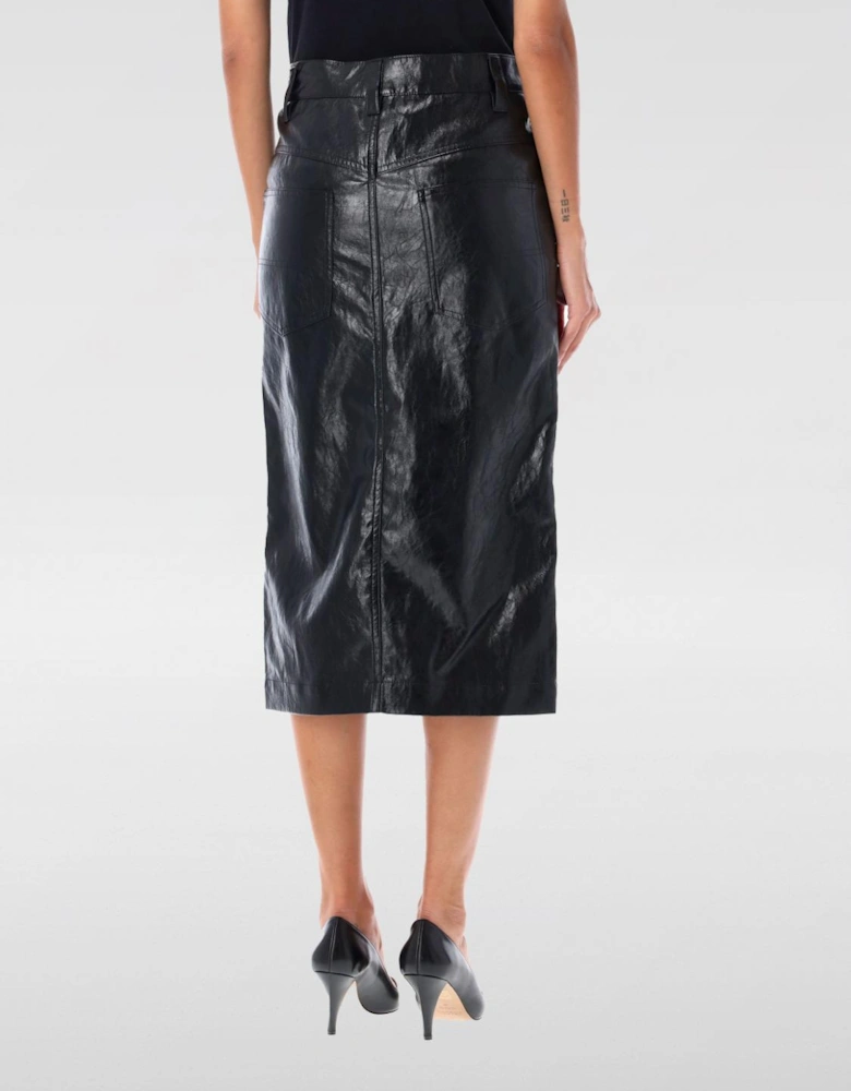 Leather Midi Skirt