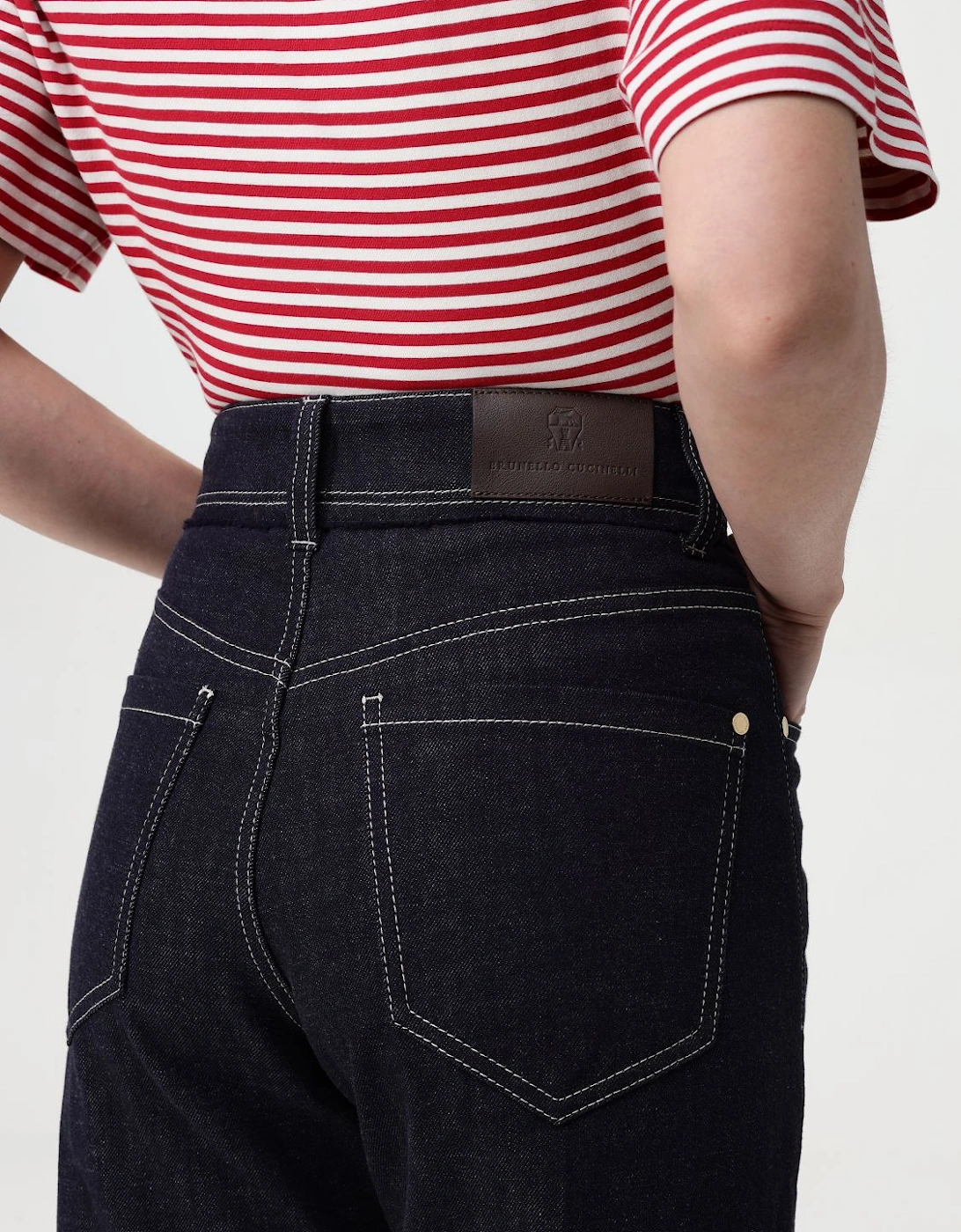 Wide Leg Jeans with Cuffed Hems