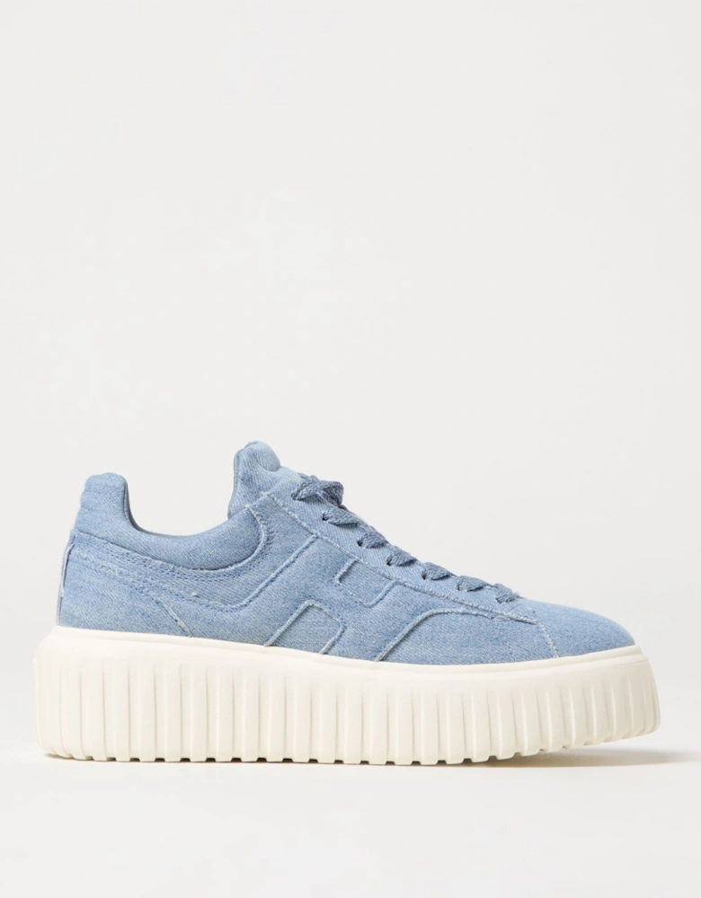 Interactive Denim Platform Sneakers