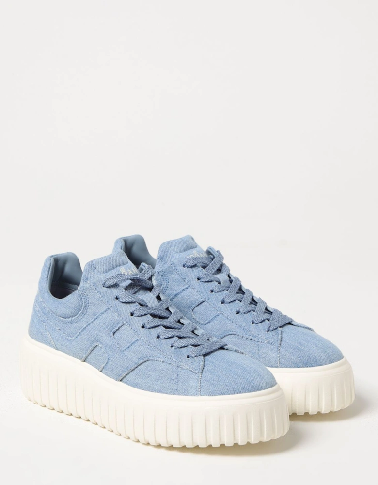 Interactive Denim Platform Sneakers