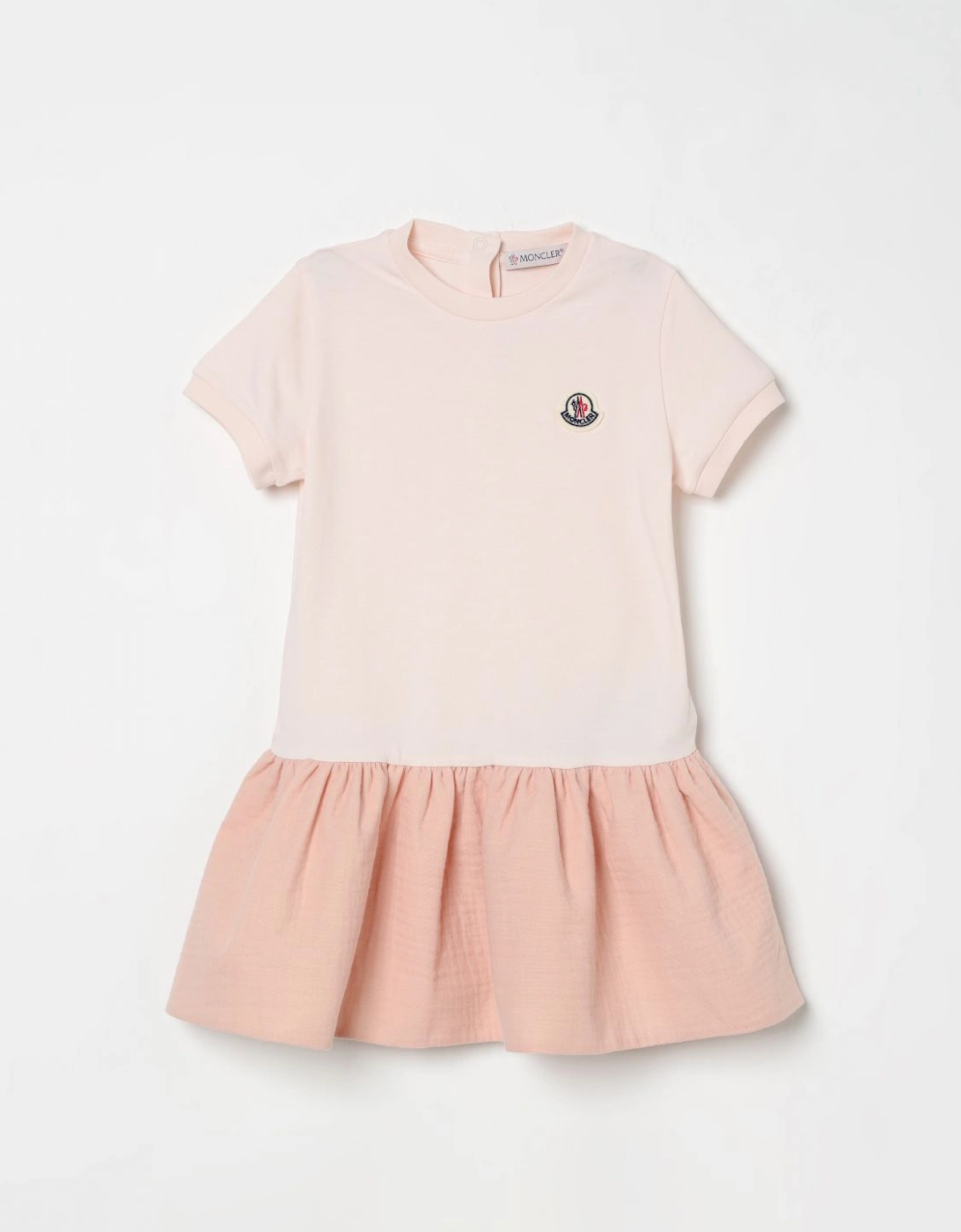 Girls Short Sleeve Ruffled Hem Dress