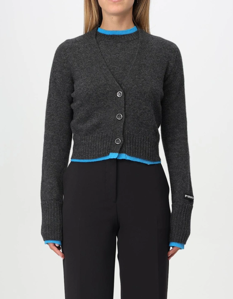 Cropped Merino Wool VNeck Cardigan