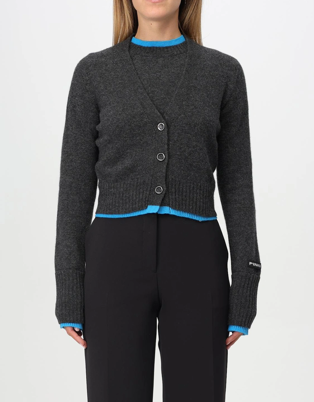 Cropped Merino Wool VNeck Cardigan, 4 of 3