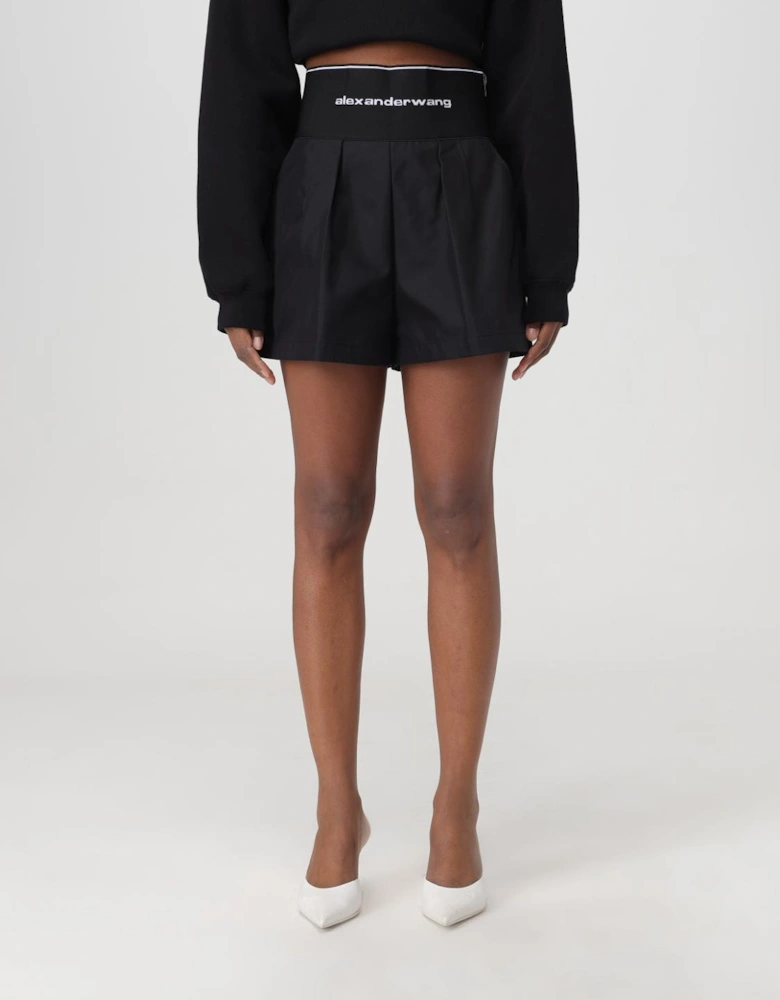 Pleated High Waist Relaxed Fit Shorts