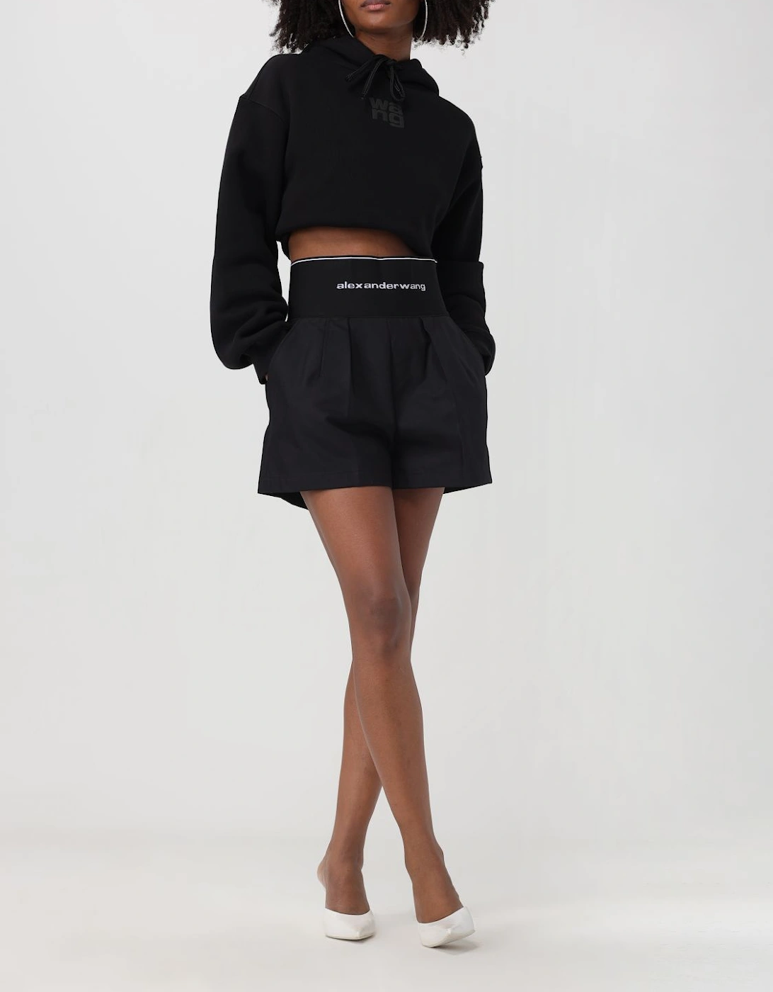 Pleated High Waist Relaxed Fit Shorts