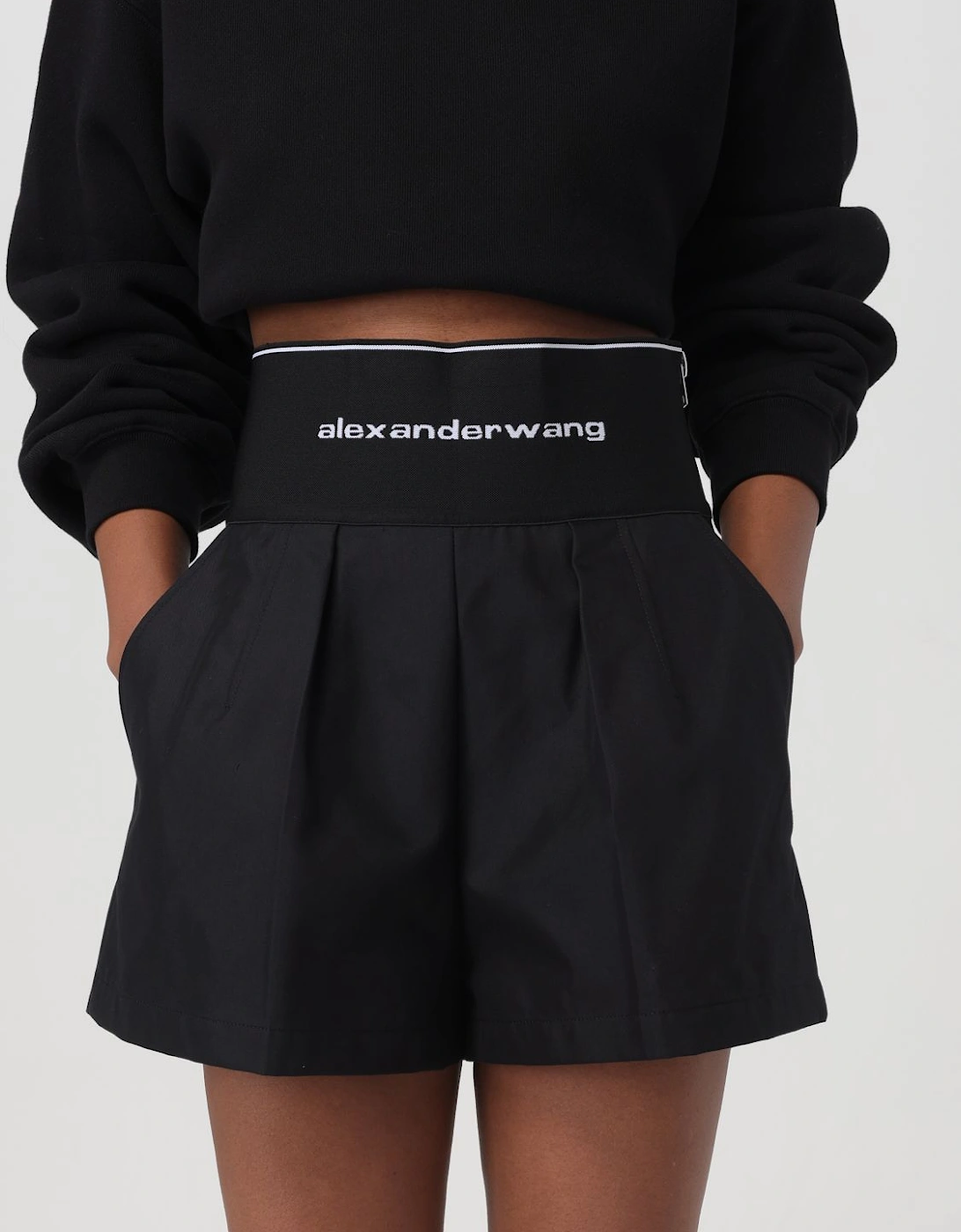 Pleated High Waist Relaxed Fit Shorts