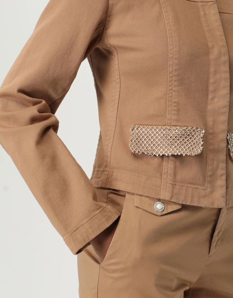 Denim Jacket Rhinestone Detail