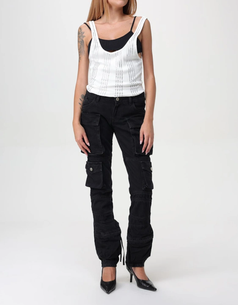 Layered Cargo Jeans with Multiple Pockets