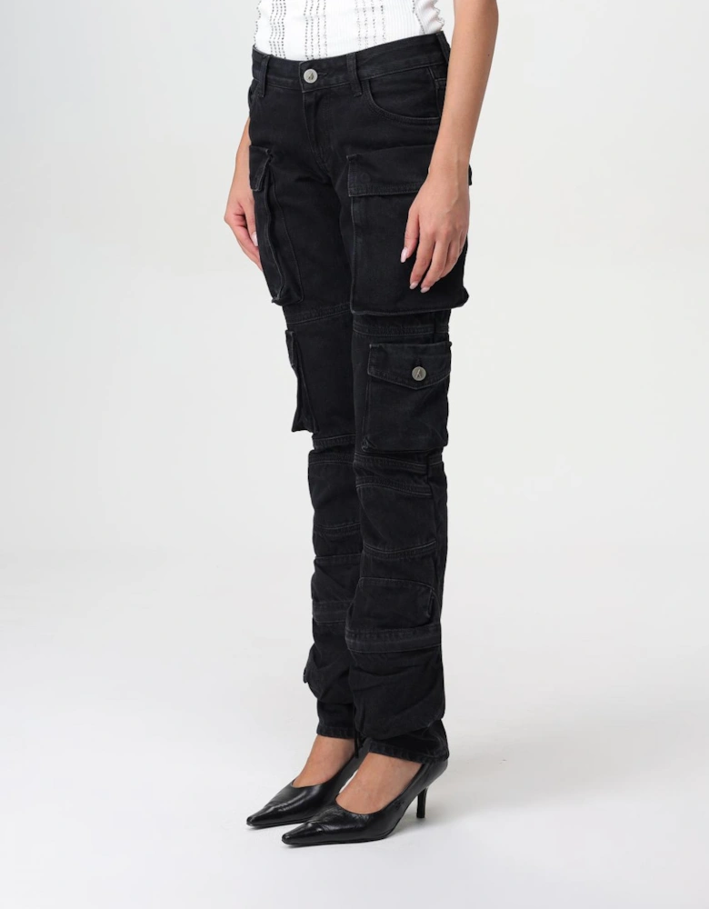 Layered Cargo Jeans with Multiple Pockets