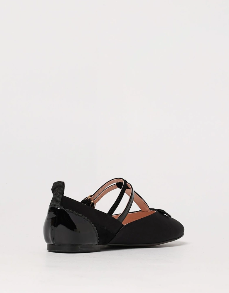 TStrap Satin Ballerina Flats