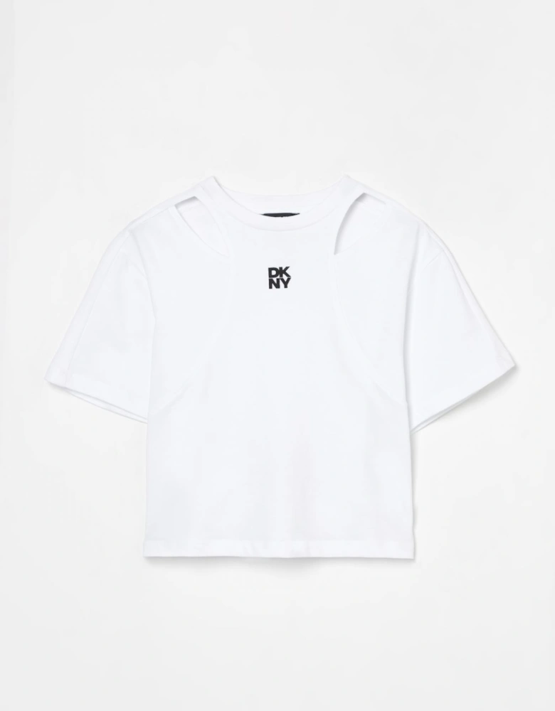 Cutout Short Sleeve Crop Top