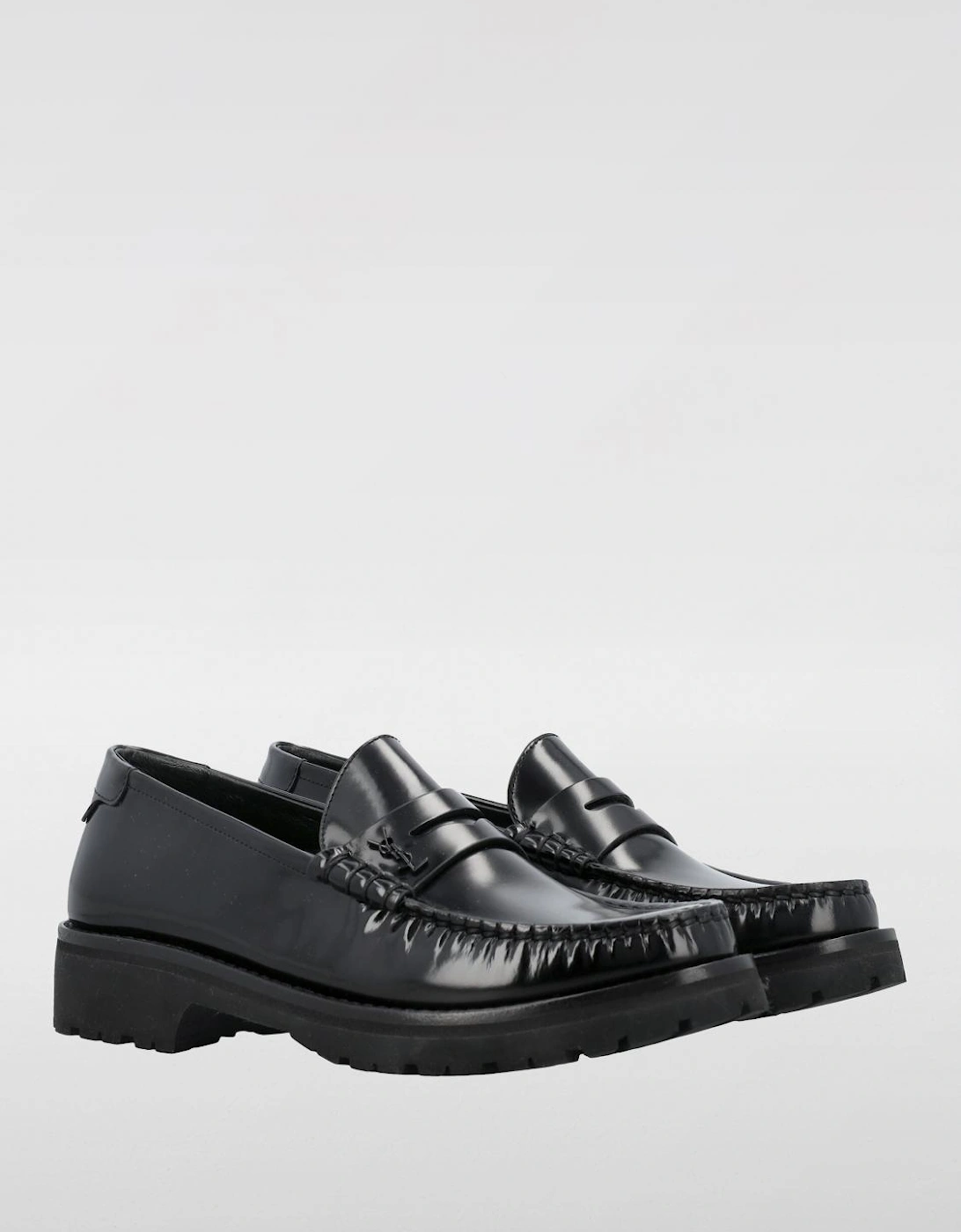 Patent Leather Loafers Chunky Sole