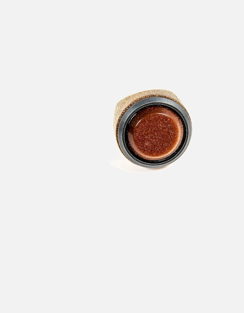 Wood and Stone Intarsia Ring