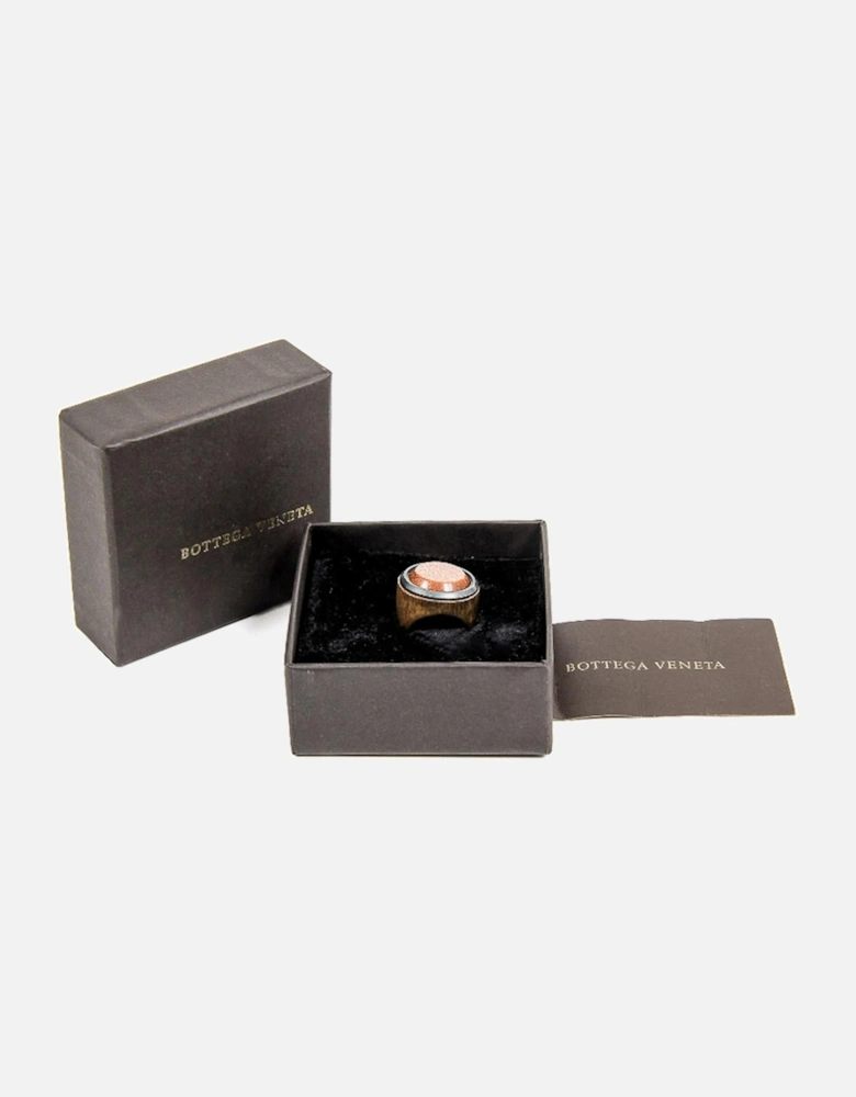 Wood and Stone Intarsia Ring