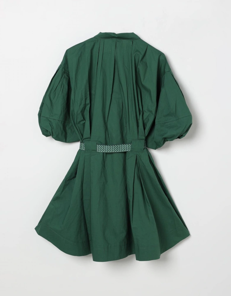 Poplin Mini Dress Belted ALine