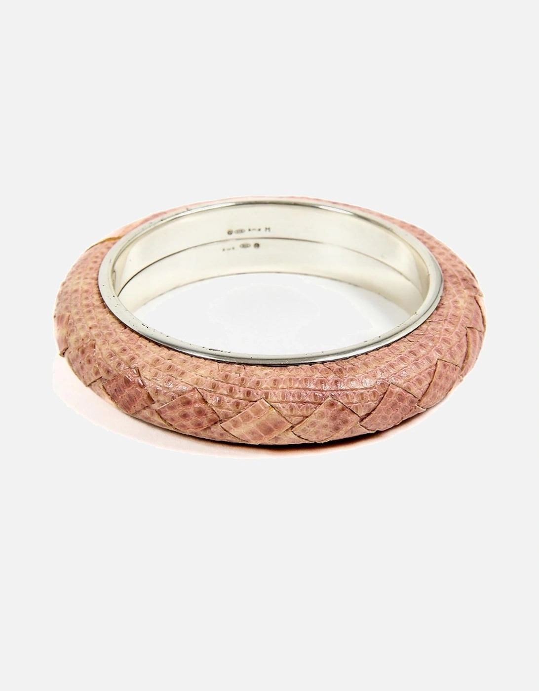 Leather Cuff Bracelet Intrecciato Style