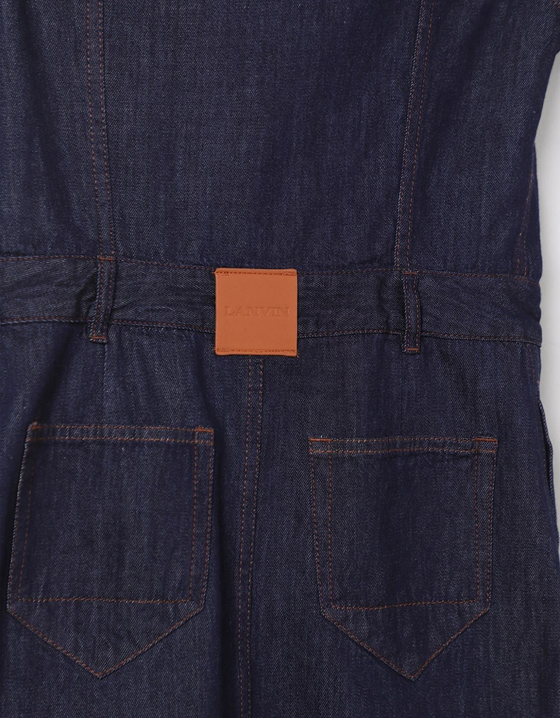Denim Mini Dress Frayed Hem