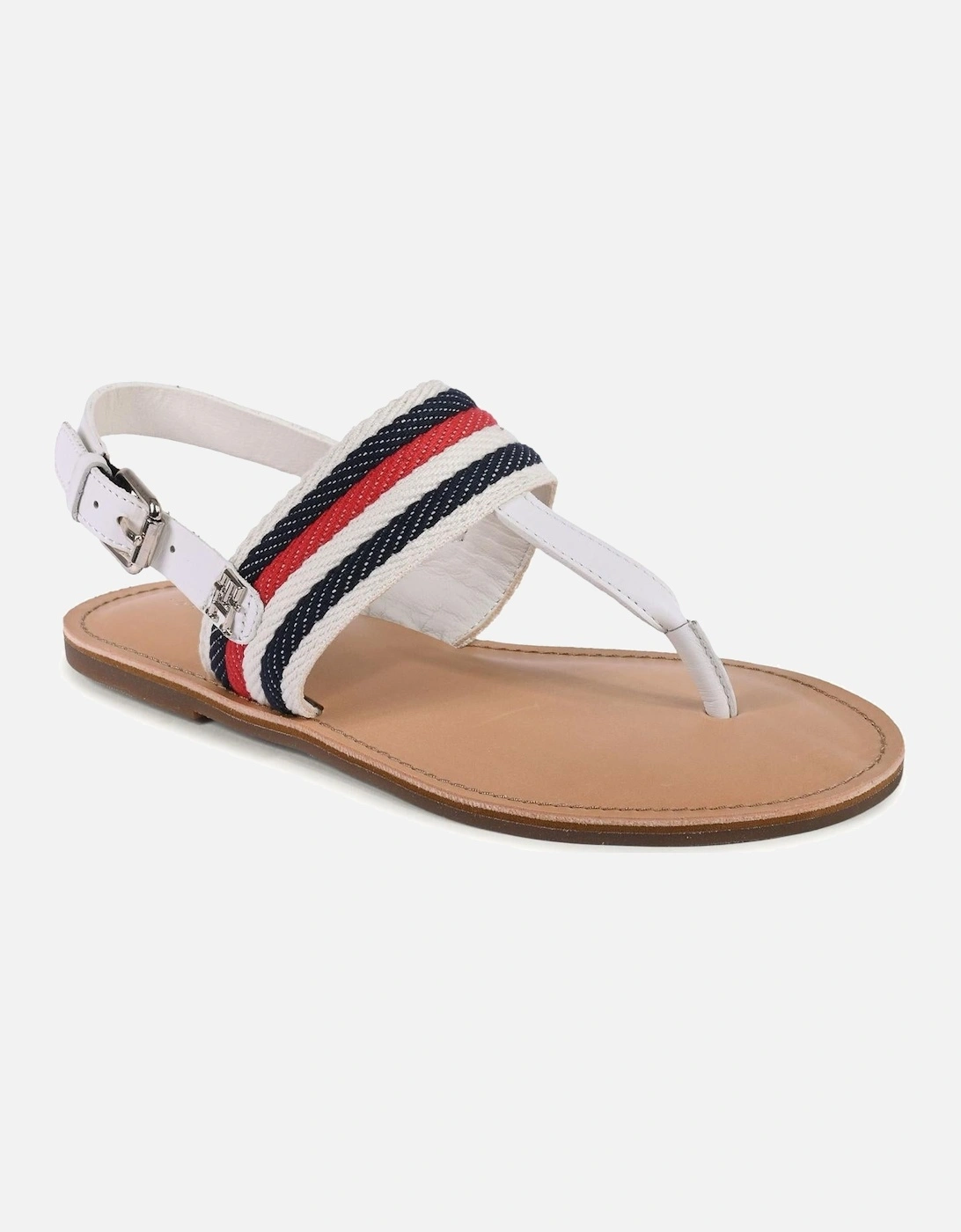 Elegant Strappy Sandal with Polyester Composition