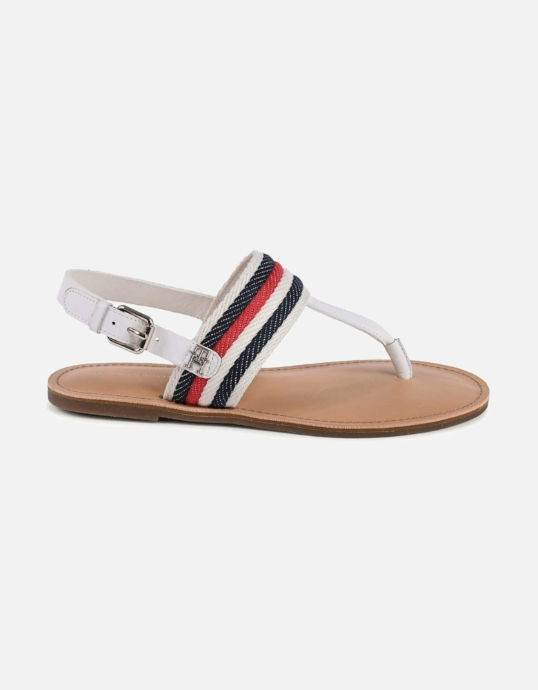 Elegant Strappy Sandal with Polyester Composition