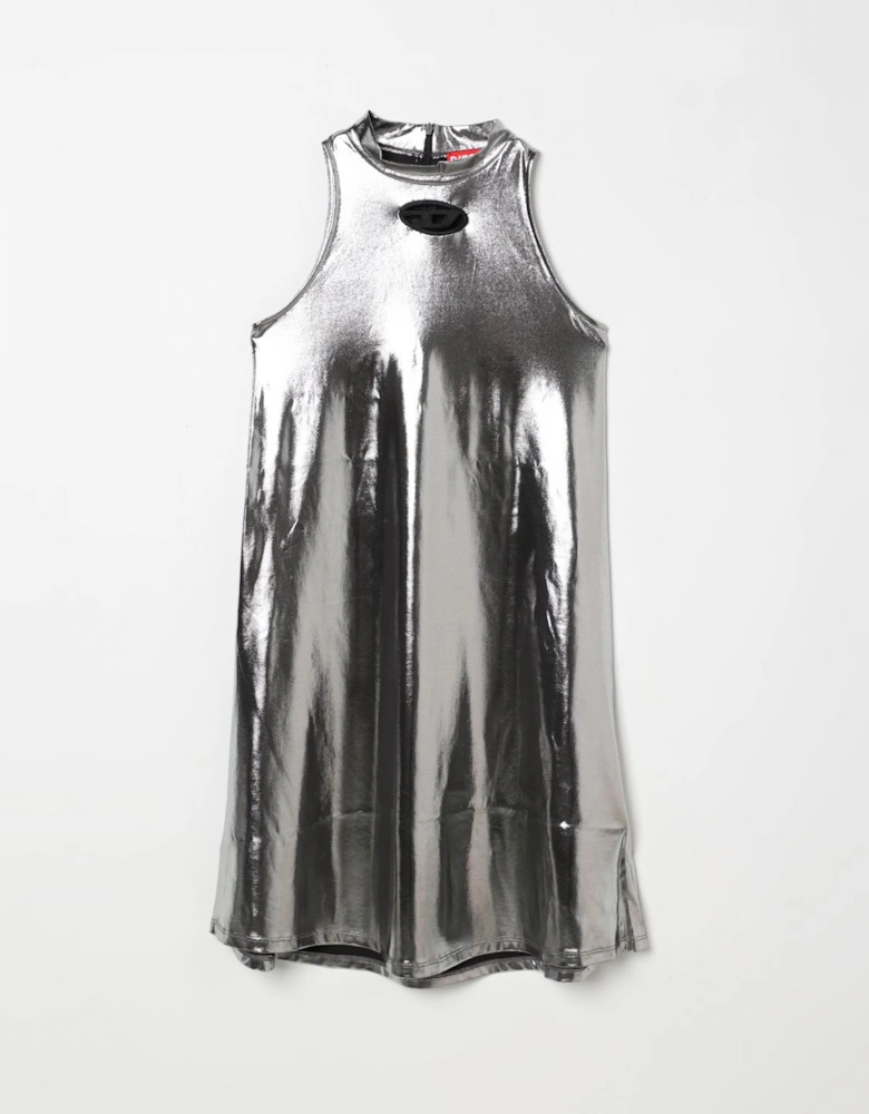 Metallic ALine Sleeveless Dress