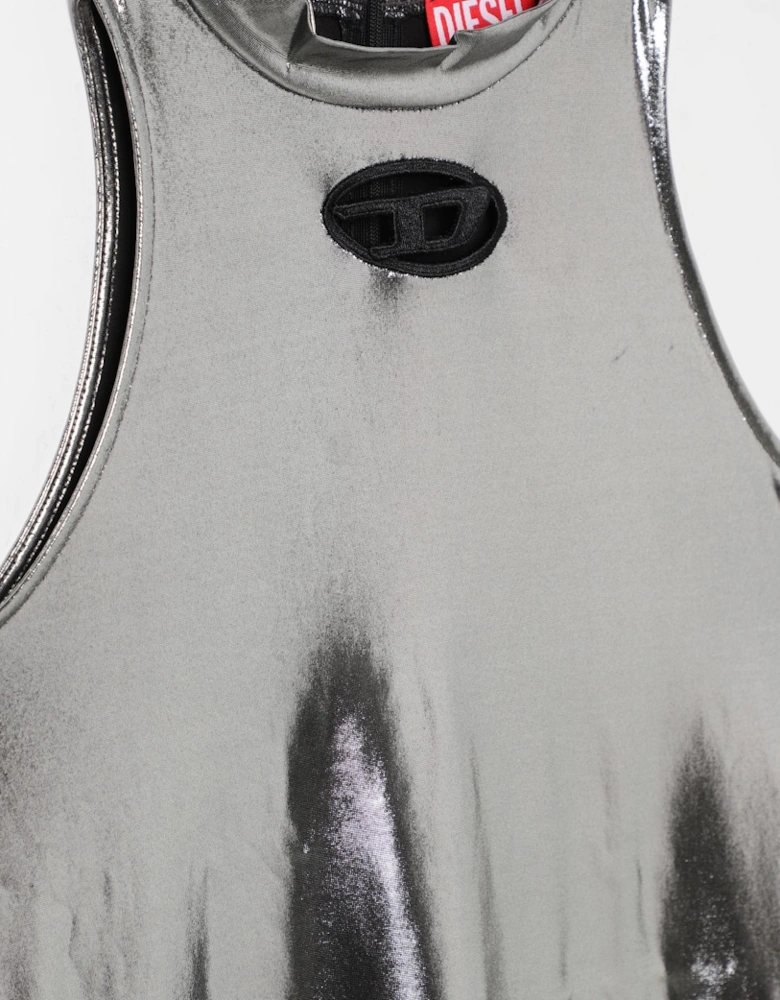 Metallic ALine Sleeveless Dress