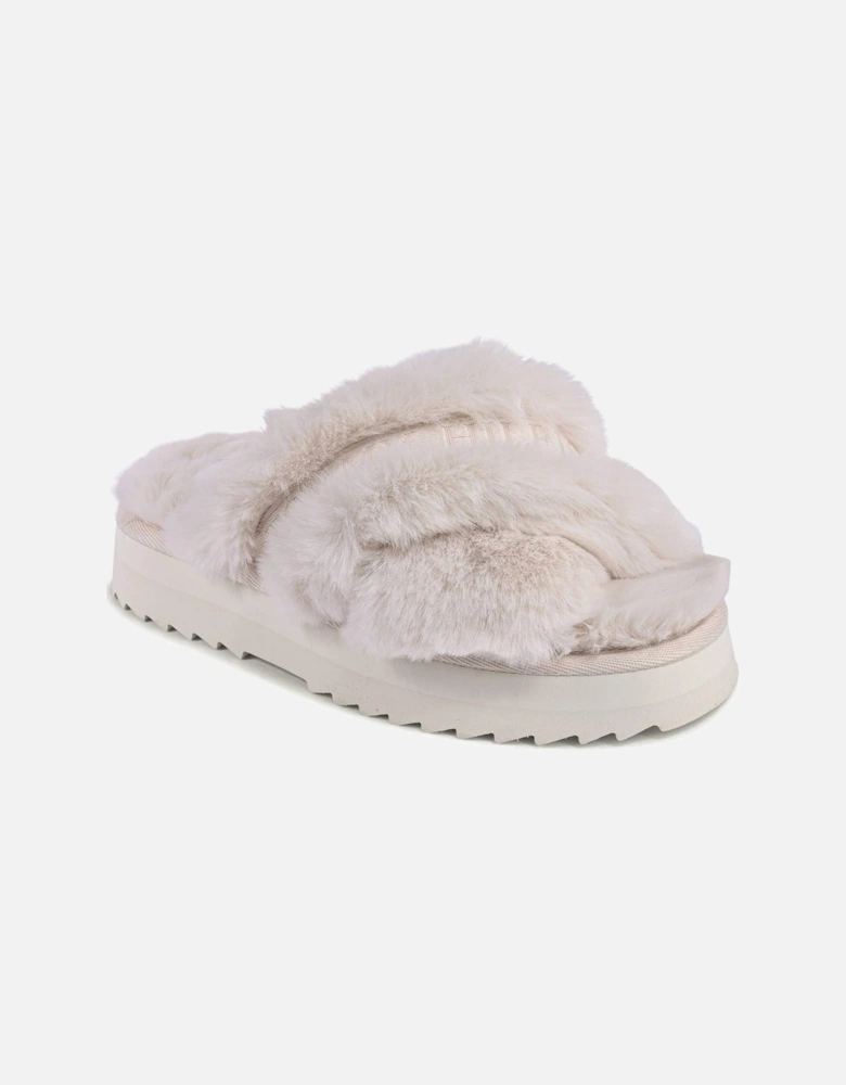 Fuzzy Platform Slippers