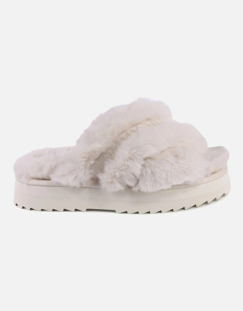 Fuzzy Platform Slippers