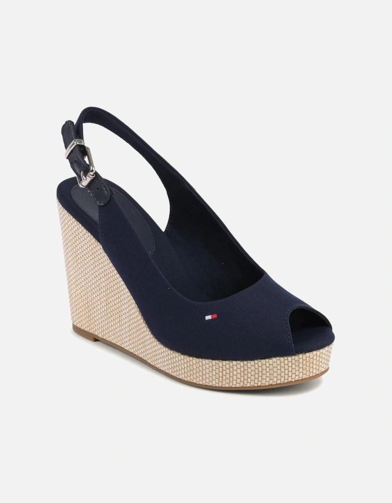 Canvas Espadrille Wedge Sandals