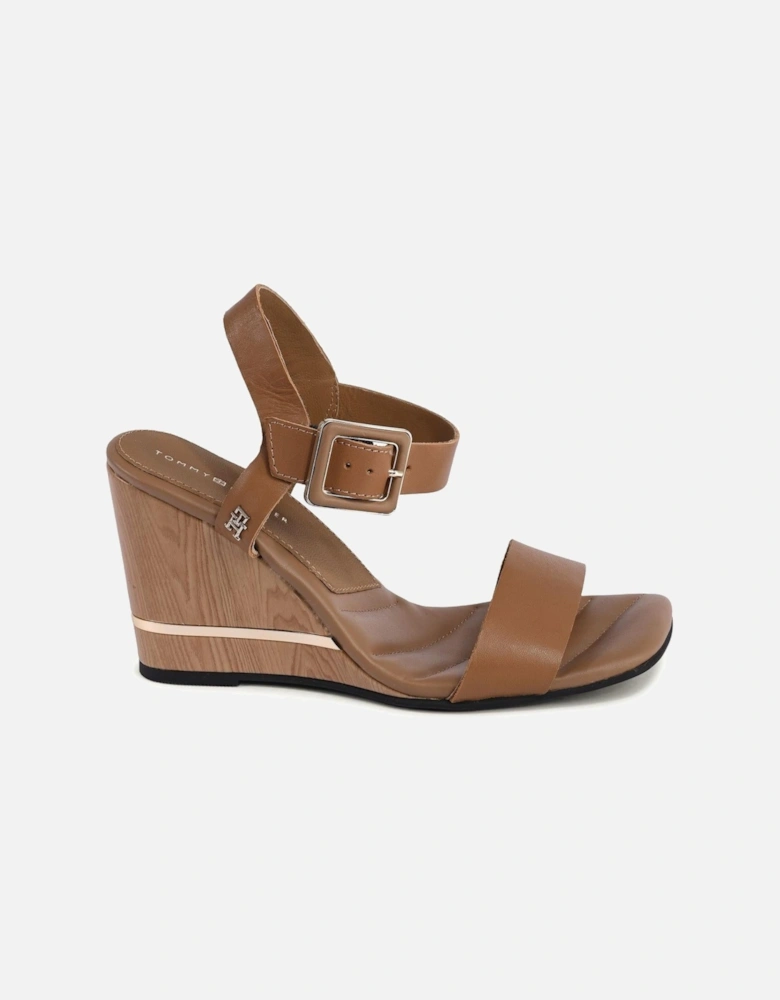 Leather Wedge Heel Sandals