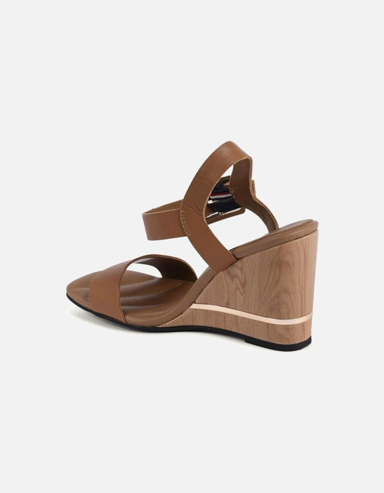 Leather Wedge Heel Sandals