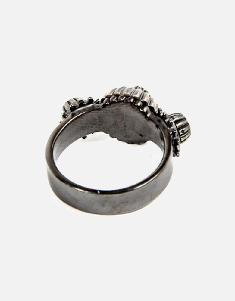 Intrecciato Ring Black Onyx
