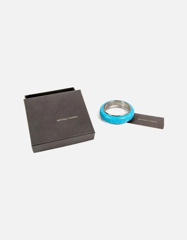 Turquoise Leather Bangle Bracelet