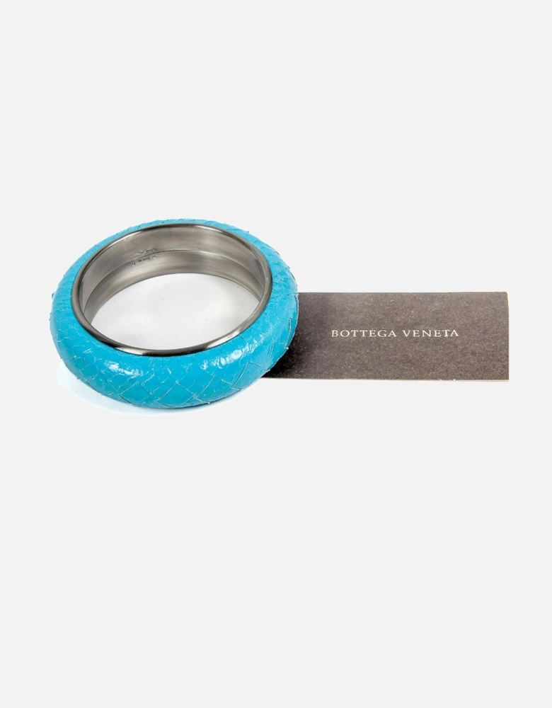 Turquoise Leather Bangle Bracelet