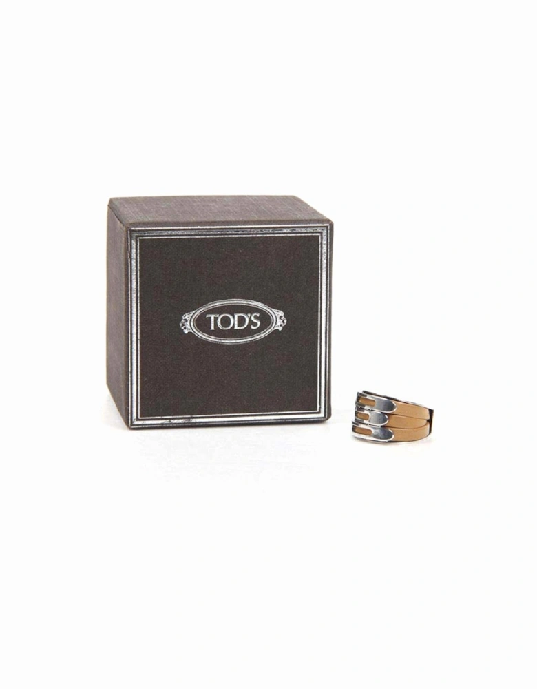 Leather Wrap Ring Beige