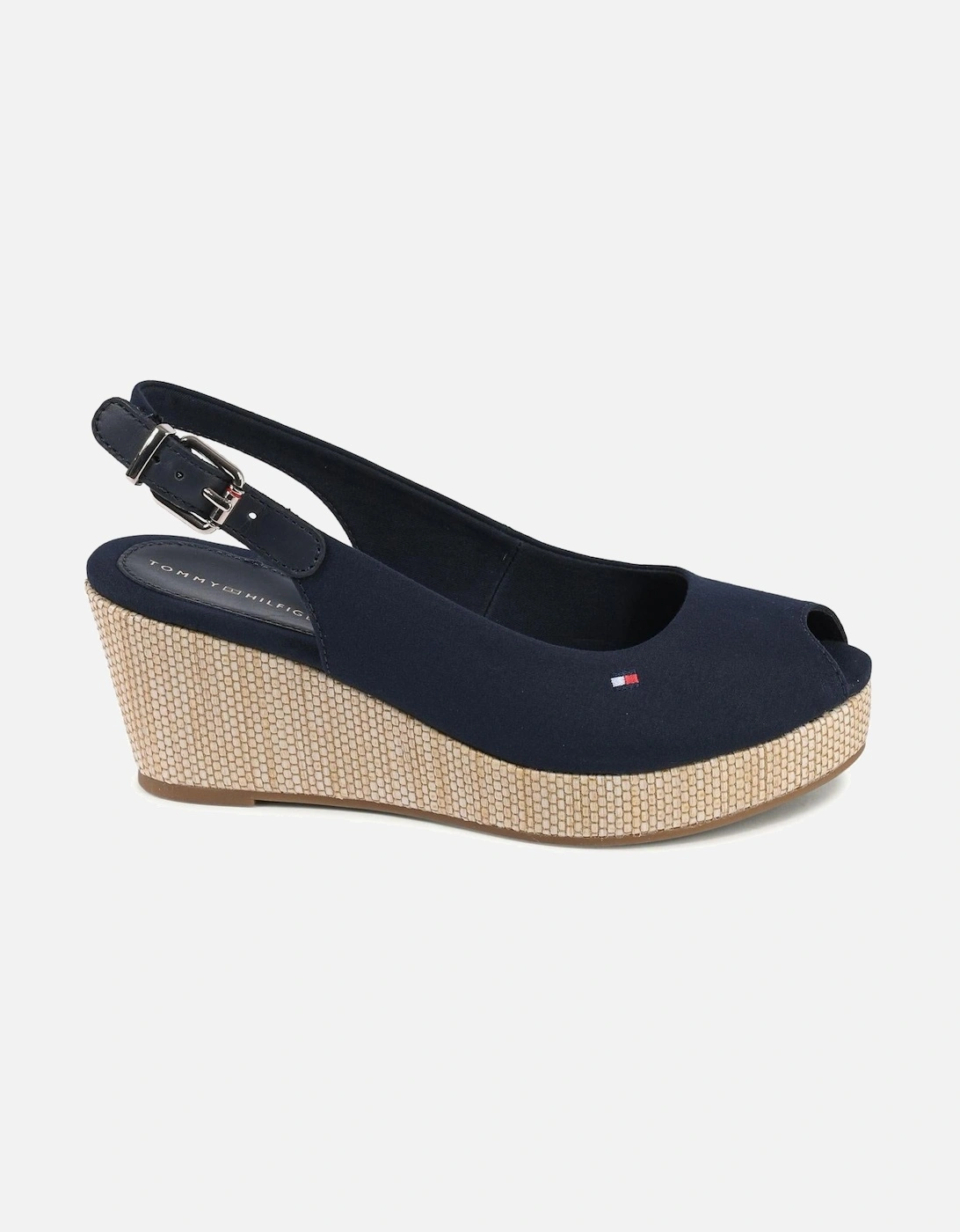Womens Wedge Cotton-Leather Blend Shoes, 4 of 3