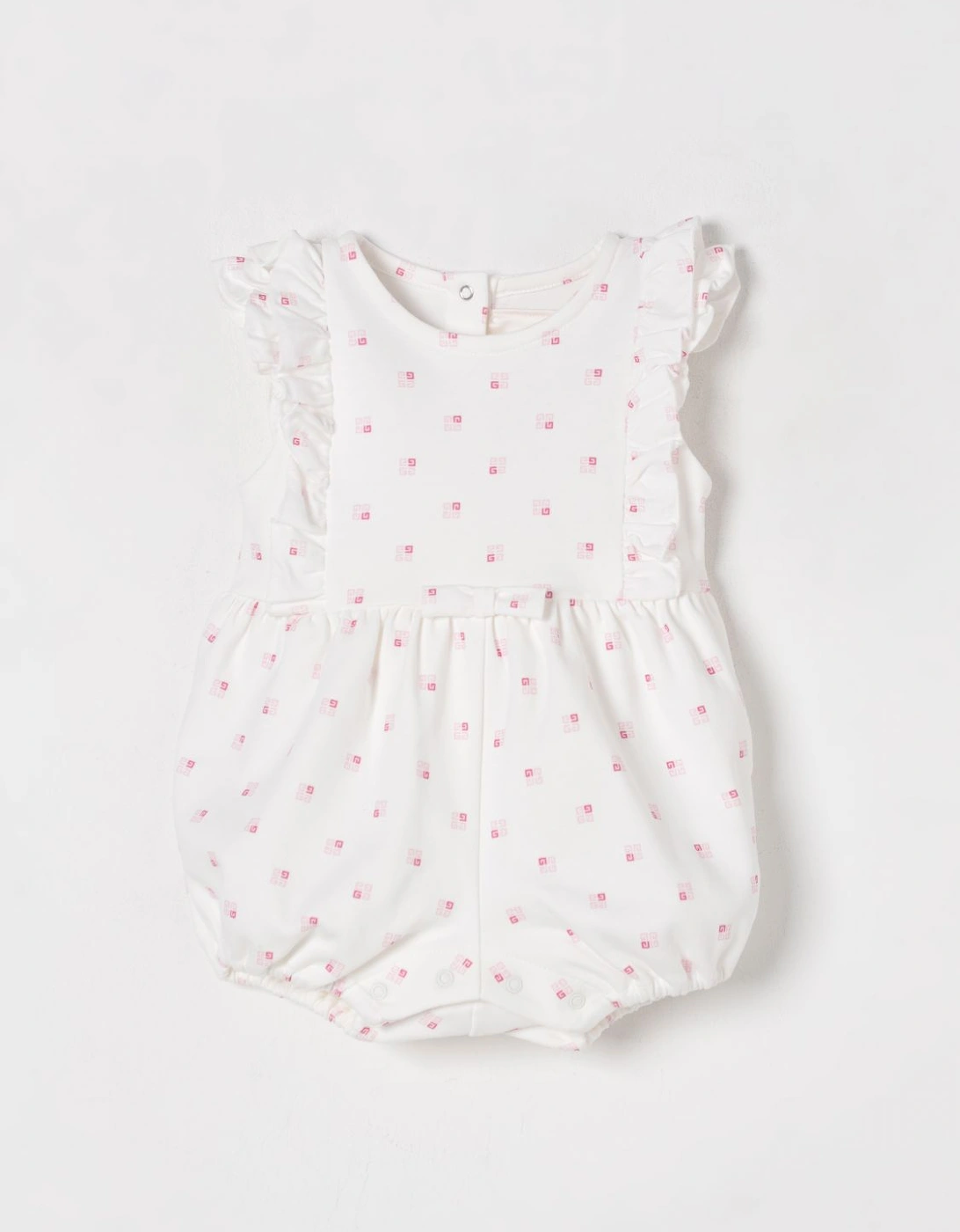 Baby Romper Pink Geometric Print, 4 of 3