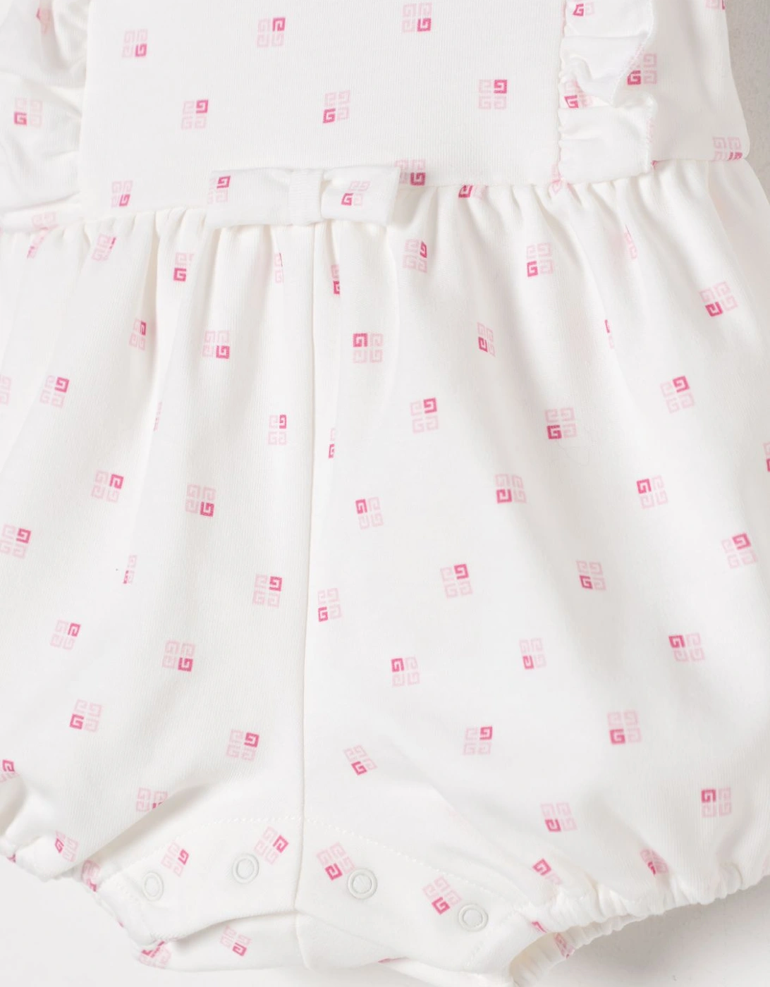 Baby Romper Pink Geometric Print