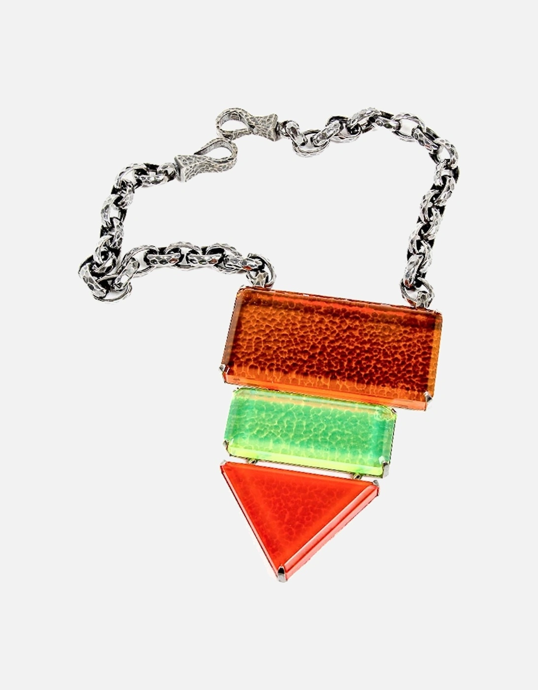 Geometric Resin Pendant Necklace