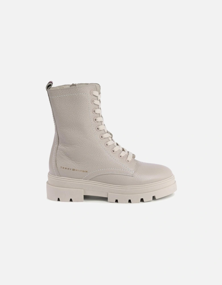 LaceUp Leather Platform Boots