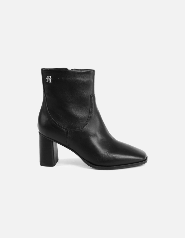 Leather Ankle Boots Zip Closure