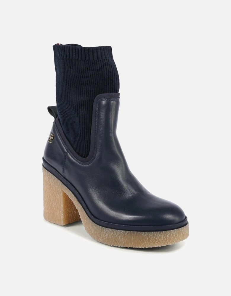 Leather Ankle Boots with Classic Detailing
