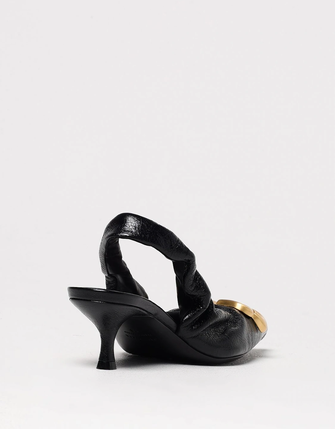 Leather Slingback Pumps Kitten Heel