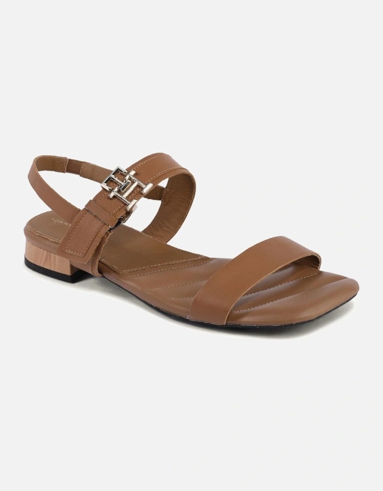 Leather Block Heel Sandals