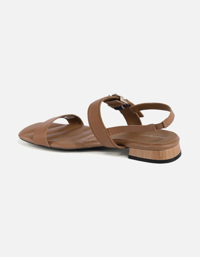 Leather Block Heel Sandals