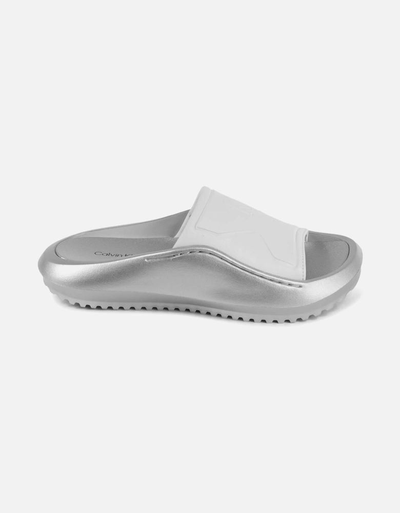 Silver Slides Comfortable Footwear