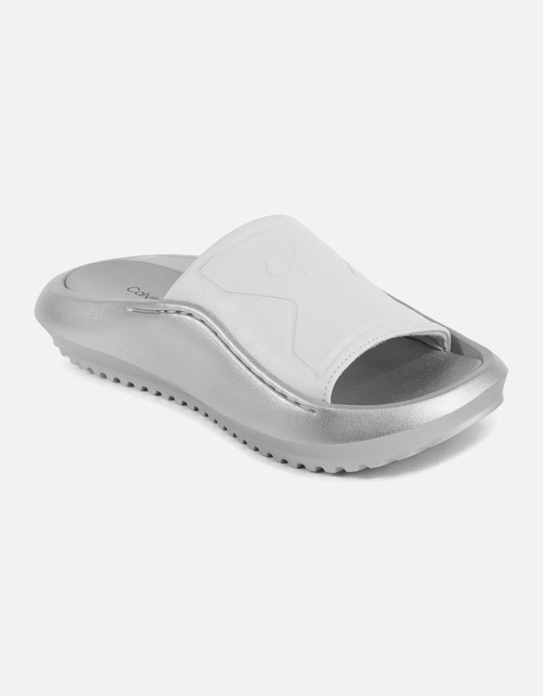 Silver Slides Comfortable Footwear