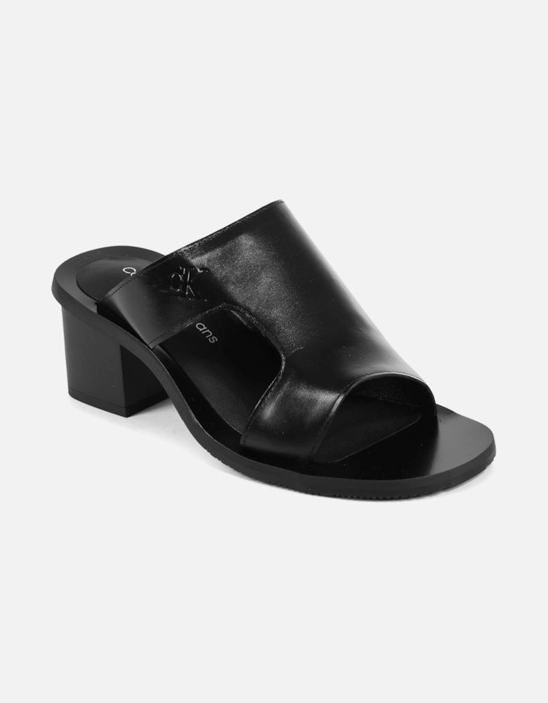 Leather Block Heel Sandals