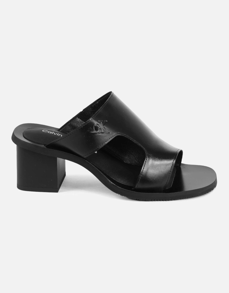 Leather Block Heel Sandals