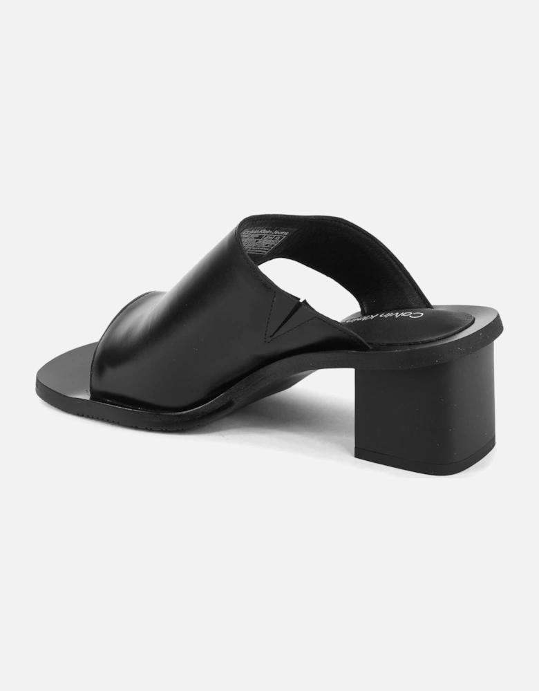 Leather Block Heel Sandals