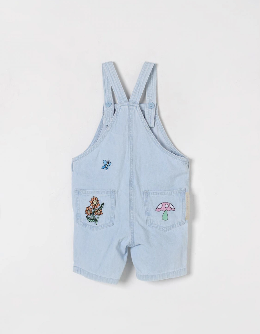 Kids Denim Overall Embroidered Garden